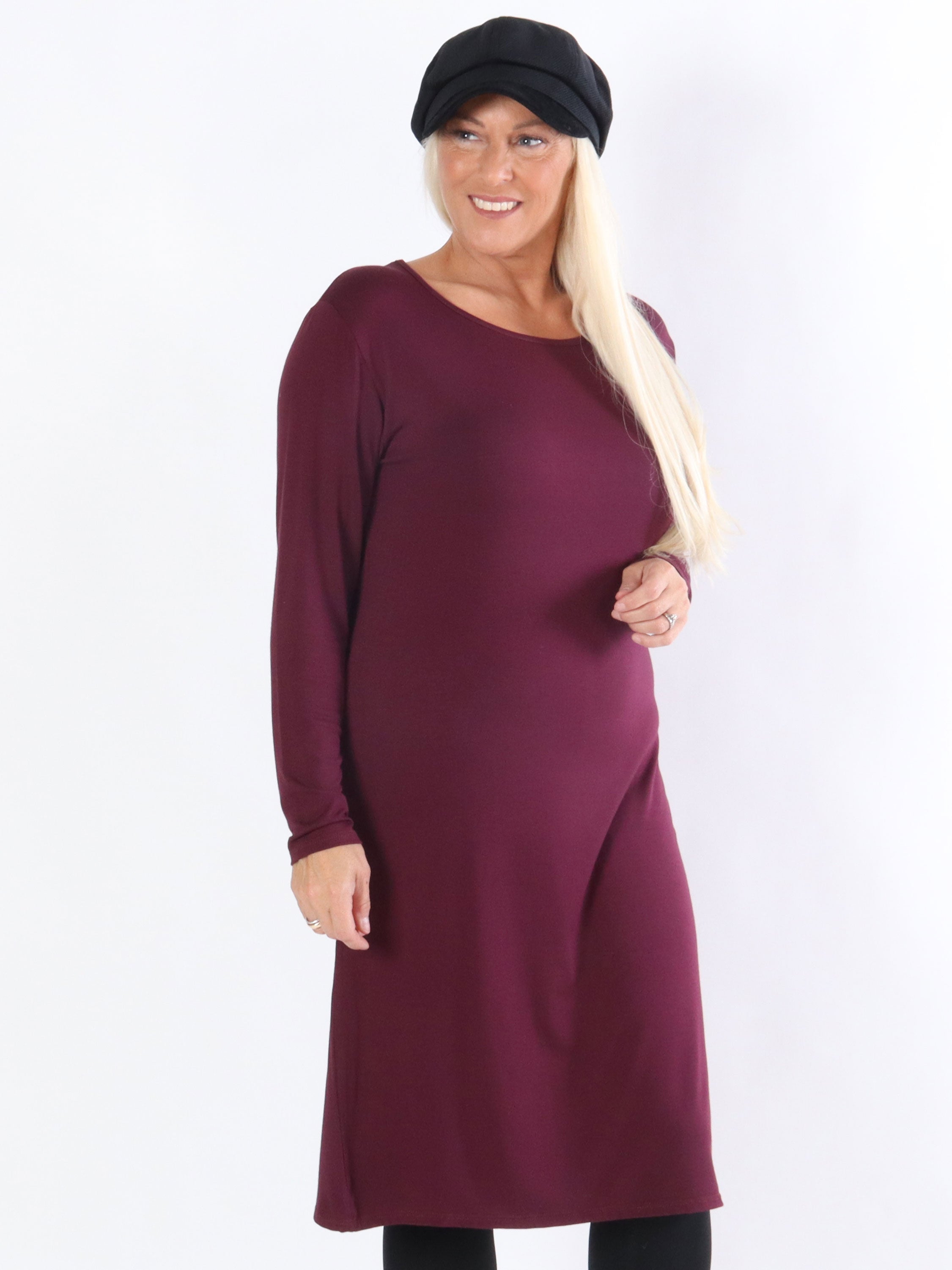 Kisser - Enkel klänning med långa ärmar